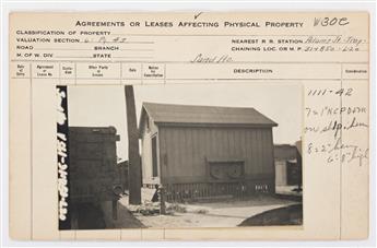 (RAILROAD BUILDINGS--TROY, NEW YORK) A group of approximately 40 cards depicting various railyard properties.